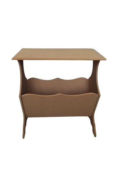 Eymen Hobi Ahşapl Mdf Boyanabilir Sehpalı Gazetelik,HAM AHŞAP,BOYANABİLİR MDF...