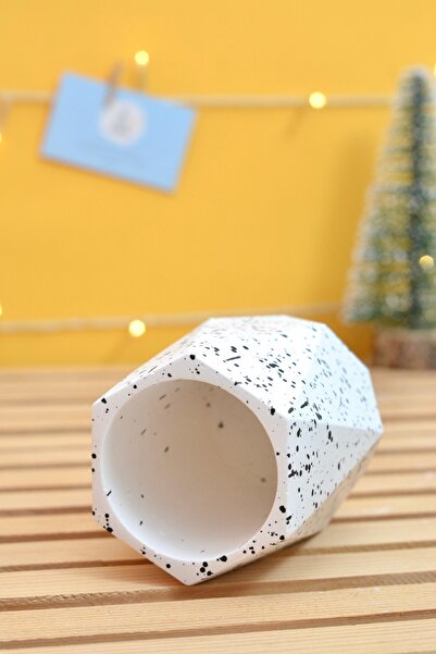 Bi' Dolu Dükkan White Pen Holder & Makeup Brush Holder & Desktop Organizer & Bathroom Organizer