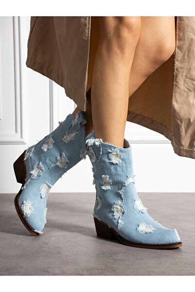 Alemdar Shoes MOTUS Mavi Kot Kadın Bot