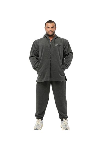 BGSM Men's Winter Sweatpants Zipper Detailed Sports Trousers BGSM PNT1384