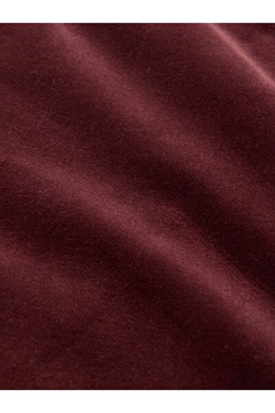 GAP Kadın Bordo High Rise Kadife Straight Pantolon