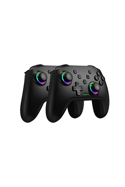 DinoFire 2 قطعة وحدة تحكم لاسلكية لجهاز Nintendo Switch وحدة تحكم OLED سلكية ...