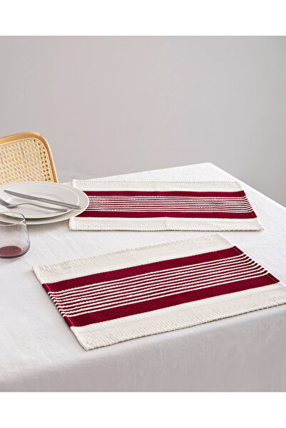 Madame Coco Virlet 2-Piece Red/Beige American Serving Set