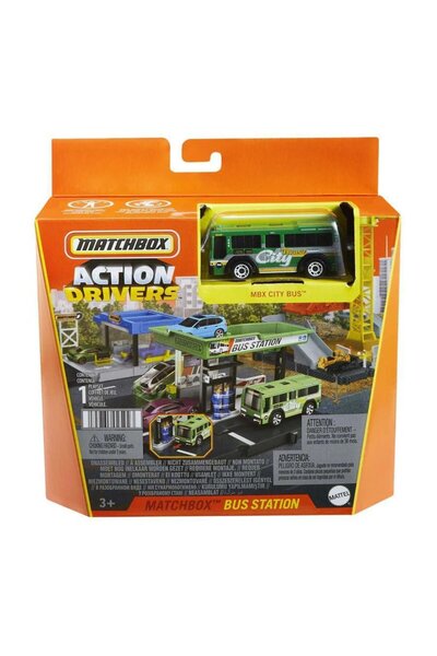 Matchbox Oyuncak Aksiyon Sürücüleri Otobüs Durağı Oyun Seti Veya Pizza Hut Te...