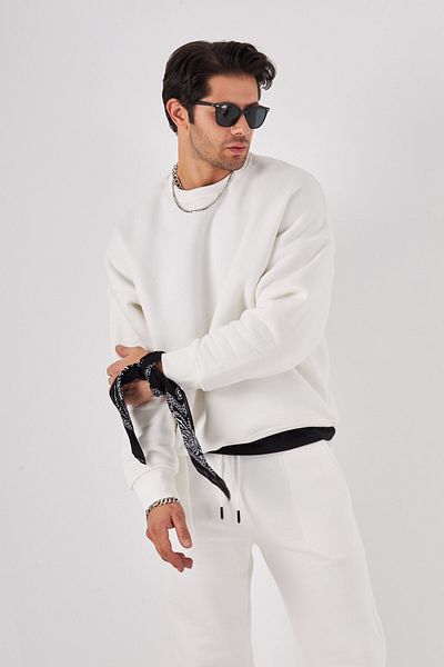 The Champ Clothing Φούτερ Crew Neck Basic 3 νημάτων Raster Oversize