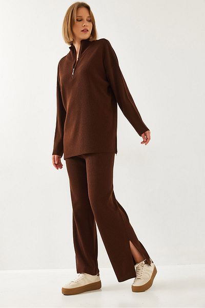 Bianco Lucci Women's Long Sleeve Bottom-Top Suit 20247553