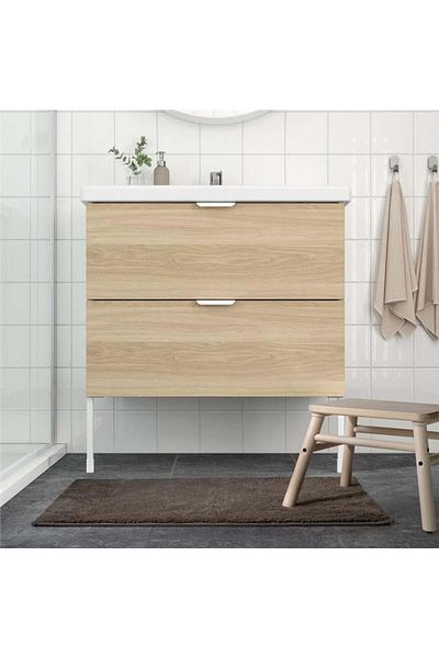 IKEA Södersjön Χαλάκι μπάνιου Γκρι-καφέ 50x80 cm 20507994