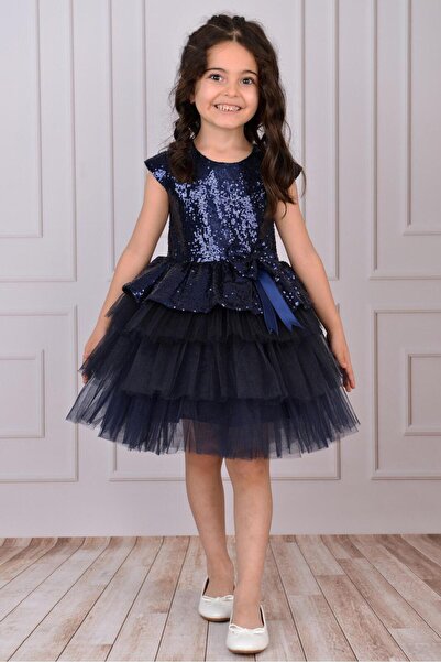 Mixie Rochie de seară din tul bleumarin pentru fete