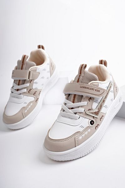 McDark Children's Mink White Cloth School and Daily Shoes