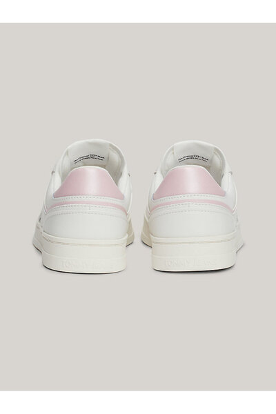 Tommy Hilfiger Beyaz-Pembe Kadın Deri Sneaker EN0EN02612TH2