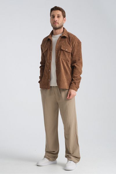 Redline Haven Men's Oversize Thick Velvet Shirt