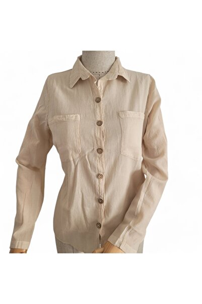 Hedea قميص غروب الشمس بلون كريمي