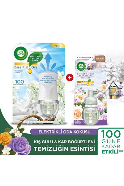 Air Wick Elektrikli Oda Kokusu KIT Temizliğin Esintisi + Yedek Şişe Kış Masalı