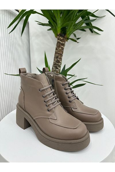 Klay Shoes Γυναικεία μποτάκια από γνήσιο δέρμα