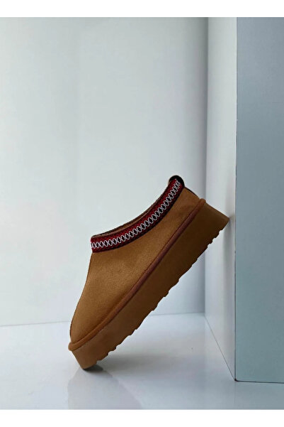 Aytek Süet Taba Kürklü Sabo Kadın Terlik