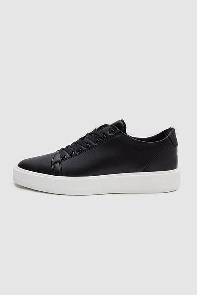 Twn Παπούτσια sneaker με λευκή σόλα Μαύρα δεμένα χοντρά
