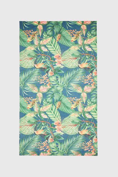 D'S Damat Πράσινη πετσέτα παραλίας Microfiber - 85x150 cm, εξαιρετικά απορροφητική και ανθεκτική στην άμμο