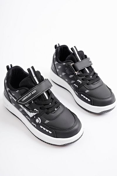 McDark Children's Black and White Children's School and Daily Shoes
