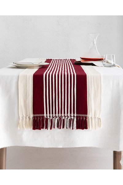 Madame Coco Red and Beige Virlet Runner