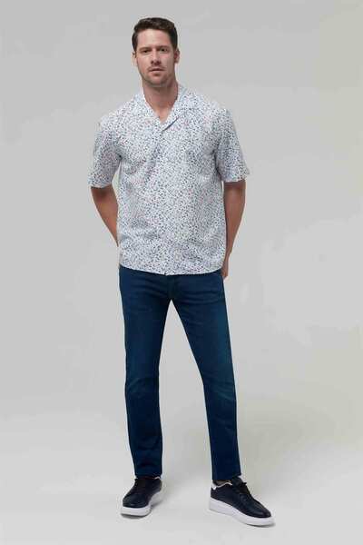 Twn Comfortable White Printed Short Sleeve Shirt