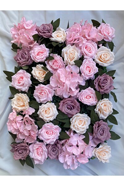 Z&B FLOWERS 60*40  Duvar Dekoru Mağaza Dekoru Yapay Çiçek Dikey Duvar Süsü İşyeri Süsü