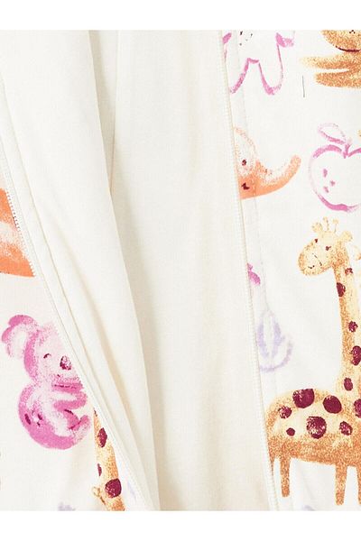 LC Waikiki Lcw Baby Printed Long Sleeve Printed Baby Girl Romper