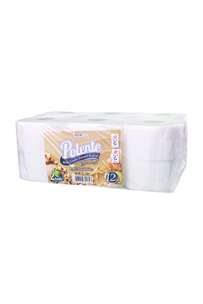 Polente Mini Jumbo Tuvalet Kağıdı 12 Rulo (1 koli) 4kg - Jumbo Tuvalet Kağıt - Jumbo Dispanserlere Uygun