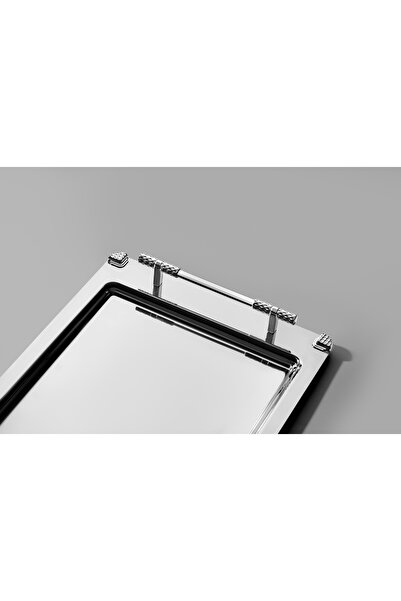 Nehir Paris Saten Çelik Çay Tepsi