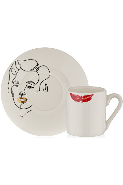 Decorium مارلين 85 مل 4 قطع - طقم فناجين قهوة بورسلين لشخصين 9- 01120229