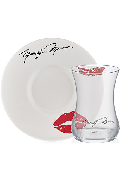 Decorium Iconic Marilyn 100 ml 4 Parça 2 Kişilik Cam Çay Takımı 9-01110263