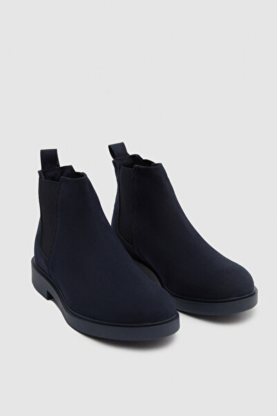 D'S Damat أحذية تشيلسي من الجلد المدبوغ باللون الأزرق الداكن