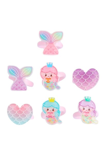 Miniso Deniz Kızı Çocuk Yüzük Seti (7 adet)