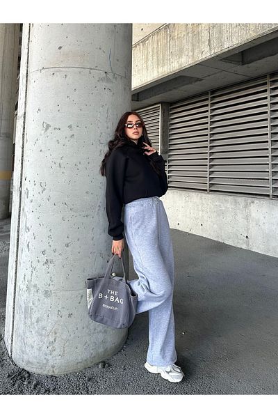 FEWTİNT Pantaloni JOGGER cu talie, talie înaltă, picior lat
