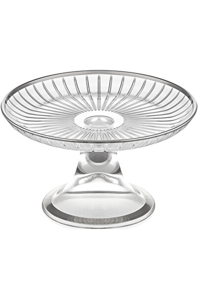 Decorium Accademia Platin Yaldızlı 18 Cm Ayaklı Cam Servis Tabağı 9-01150106