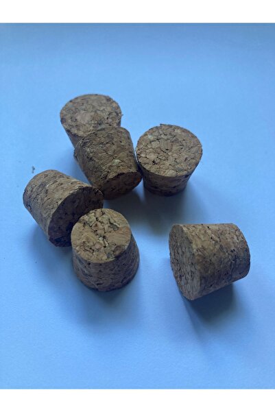 yeni11 Borayris Avşar Soda Cam Şişesine Uyumlu 10 Adet Konik Mantar Tıpa 17x21x33 mm