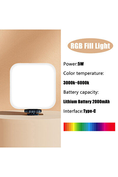 DIXSG Minifocus Full Color RGB LED Video Light 3000K-6000K Mini Fill 2000mAh ...
