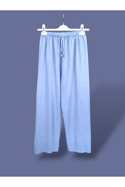 ENDAMIM Plus Size ComfortaBle Linen Trousers - No Pockets and Elastic Waist Size 40-50