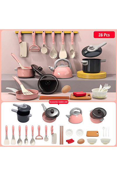 Choice مجموعة ألعاب مطبخ مكونة من 28 قطعة لتقطيع الفواكه والخضروات مع ألعاب طبخ تعليمية