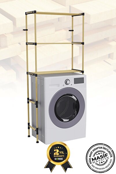 SEOWOOD Ahşap Çok Amaçlı Modüler Raf 3 Katlı