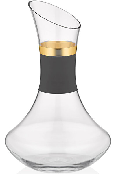 Decorium Vision Black 24 Ayar Altın Yaldızlı 1500 ml Siyah - Altın Cam Karaf ...