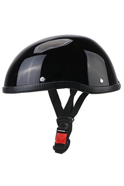 Choice Bright black Motorcycle Helmet Ultralight Unisex Retro Vintage Cycling Safety Helmet Half face helme