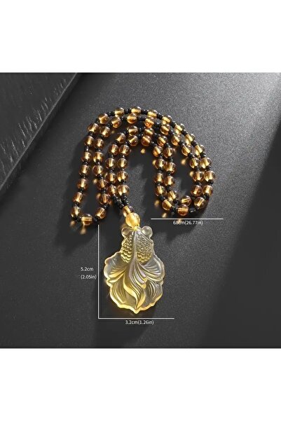 PİRAMİGO Vintage Koi Balığı Kolye, Bal köpüğü