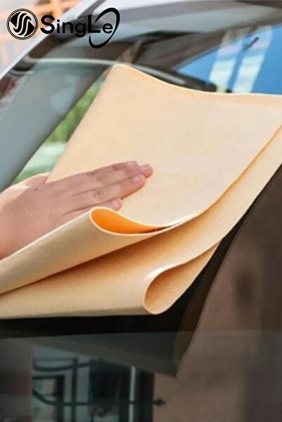 Single 50*70 CM  Mikrofiber Güderi Oto Kurulama Bezi Araç Cam Kaporta Temizli...