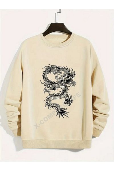 x-compass life Unisex φούτερ SWIT με λαιμόκοψη - Dragon Print