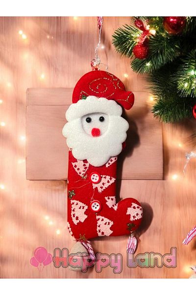 Happyland Christmas Tree Ornament with Socks Santa Claus Plush Model Hangings Ornament 15cm Christmas Tree Decor
