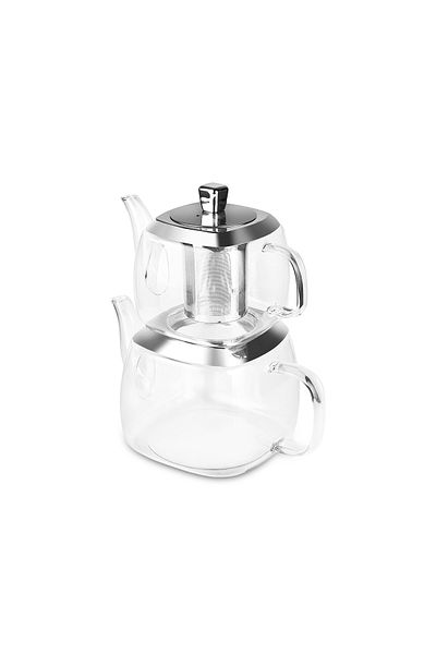Karaca Tiga 3-Piece Midi Borosilicate Teapot