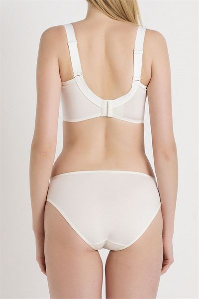 Magic Form 621 Women's Ecru Wide Brim Combed Fabric Regular Panties