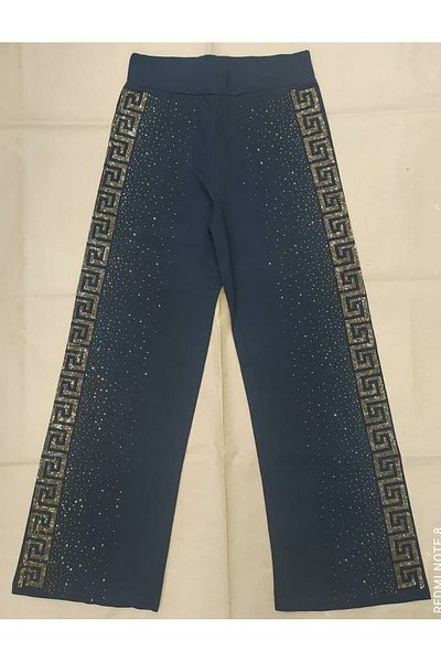 Talha 7777 Model Single Bottom Stone Detailed Trousers