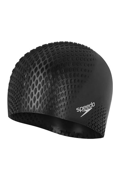 SPEEDO Bubble Active Cap Au Μαύρο Unisex Μαύρο Καπέλο κολύμβησης Unisex Καπέλο κολύμβησης