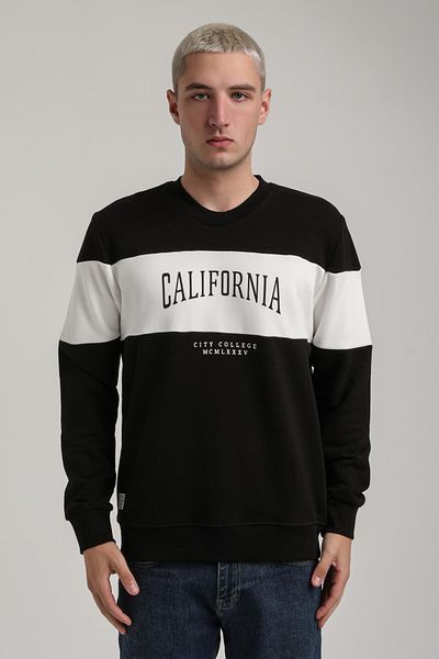NEW WORLD POLO Crew Neck Black Slim Fit Sweatshirt 24Fwm60203